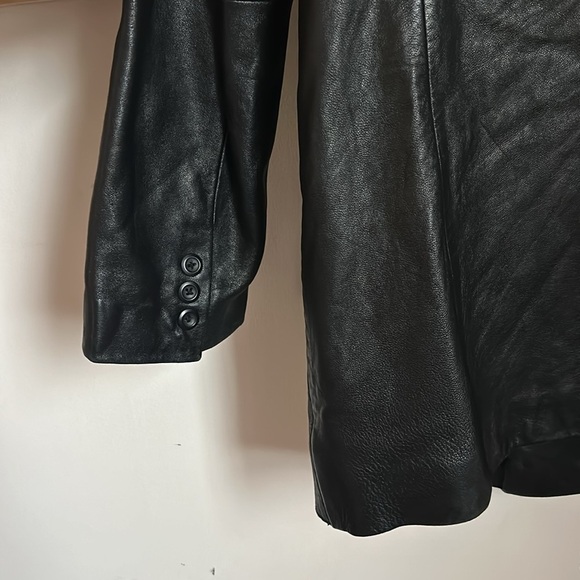 Vintage Valerie Stevens New Zealand Lambskin Leather Blazer Jacket Coat - Picture 6 of 9